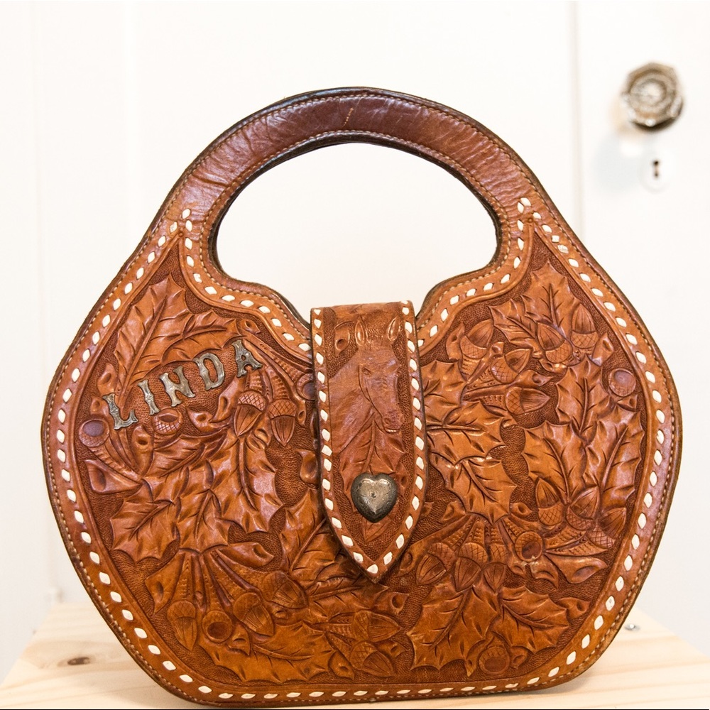 Vintage Tooled Leather Purse